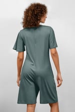 Bell Sleeve Textured Rib Playsuit