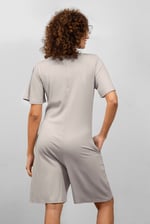 Bell Sleeve Textured Rib Playsuit