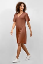 Bell Sleeve Textured Rib Playsuit