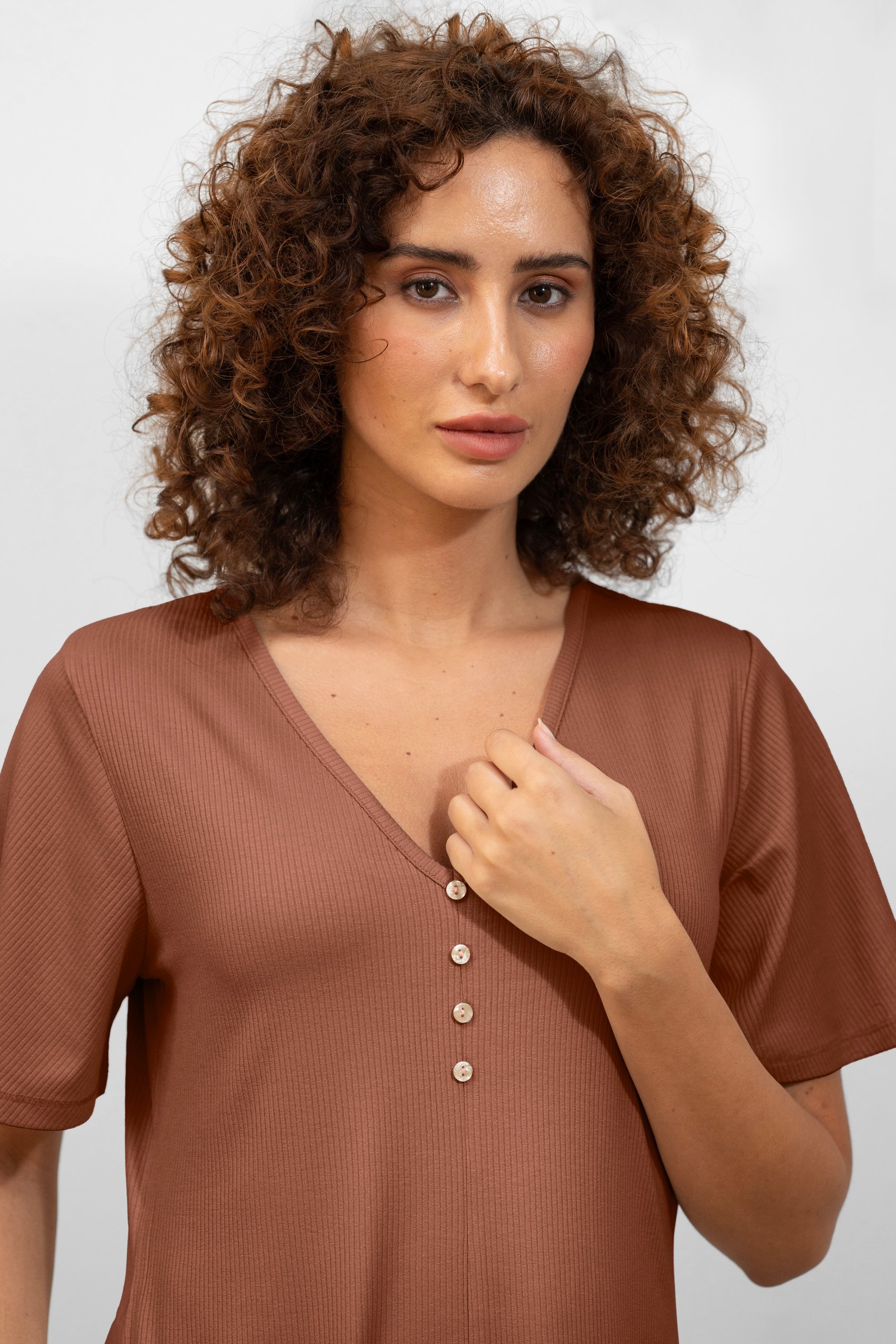 Bell Sleeve Textured Rib Playsuit