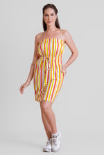 Printed Bardot Jersey Mini Dress