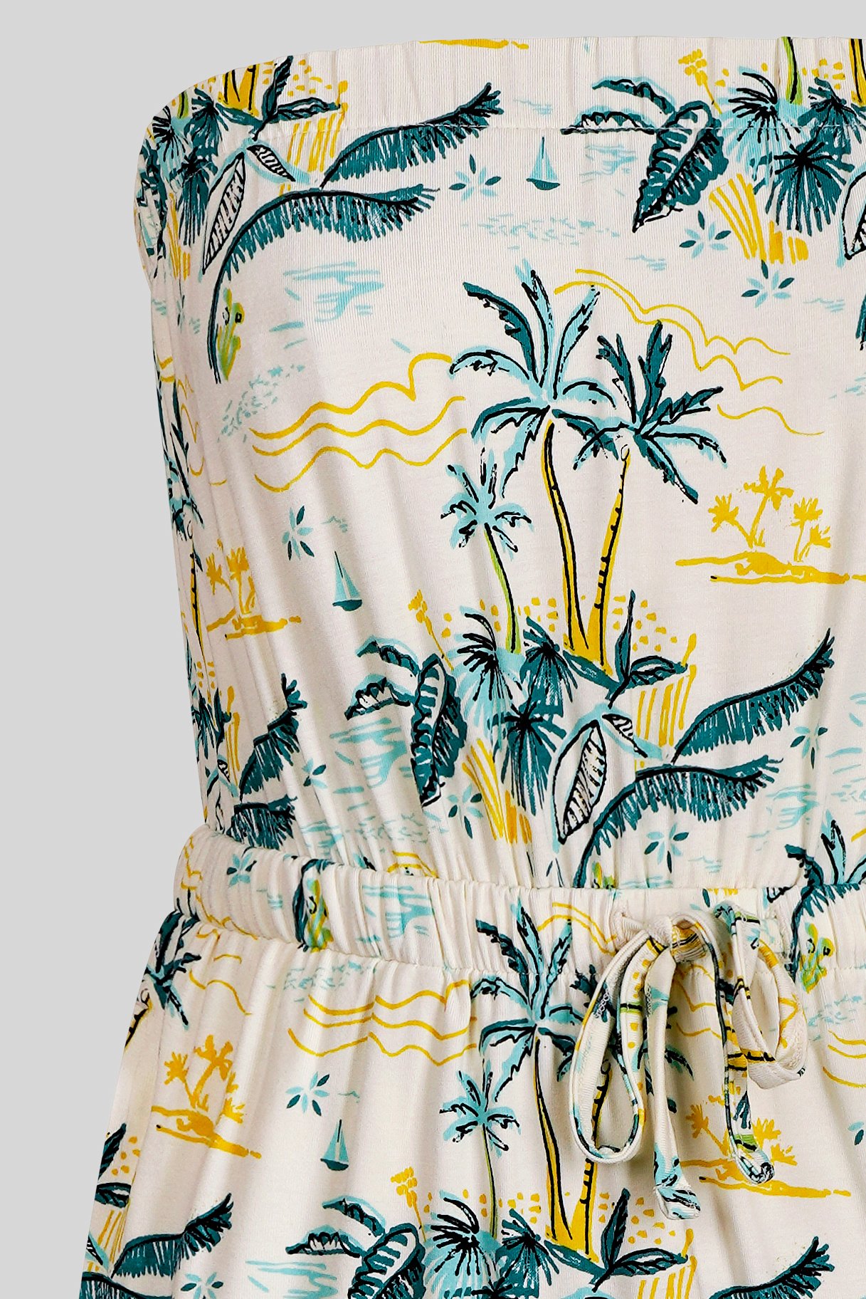 Printed Bardot Jersey Mini Dress