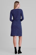 Slim Fit V-Neck Dot Printed Dress