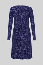 Slim Fit V-Neck Dot Printed Dress