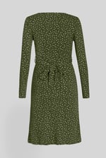 Slim Fit V-Neck Dot Printed Dress