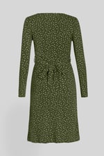 Slim Fit V-Neck Dot Printed Dress