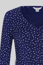 Slim Fit V-Neck Dot Printed Dress