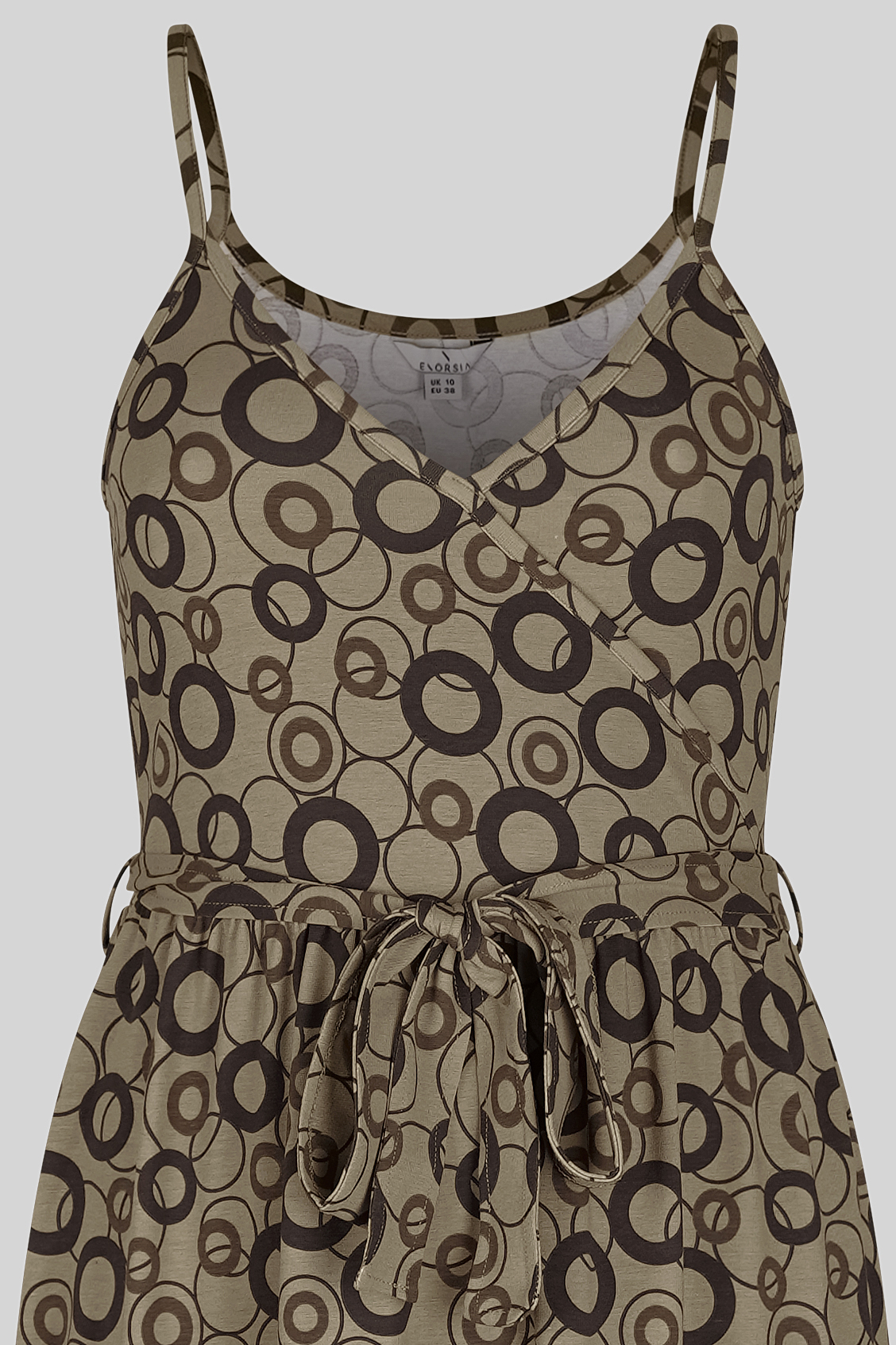 Geo Printed Jersey Wrap Front Maxi Dress