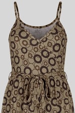 Geo Printed Jersey Wrap Front Maxi Dress