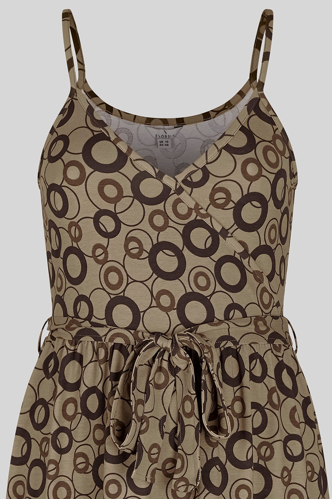 Geo Printed Jersey Wrap Front Maxi Dress