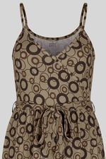 Geo Printed Jersey Wrap Front Maxi Dress