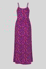 Geo Printed Jersey Wrap Front Maxi Dress