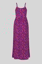 Geo Printed Jersey Wrap Front Maxi Dress