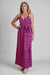 Geo Printed Jersey Wrap Front Maxi Dress