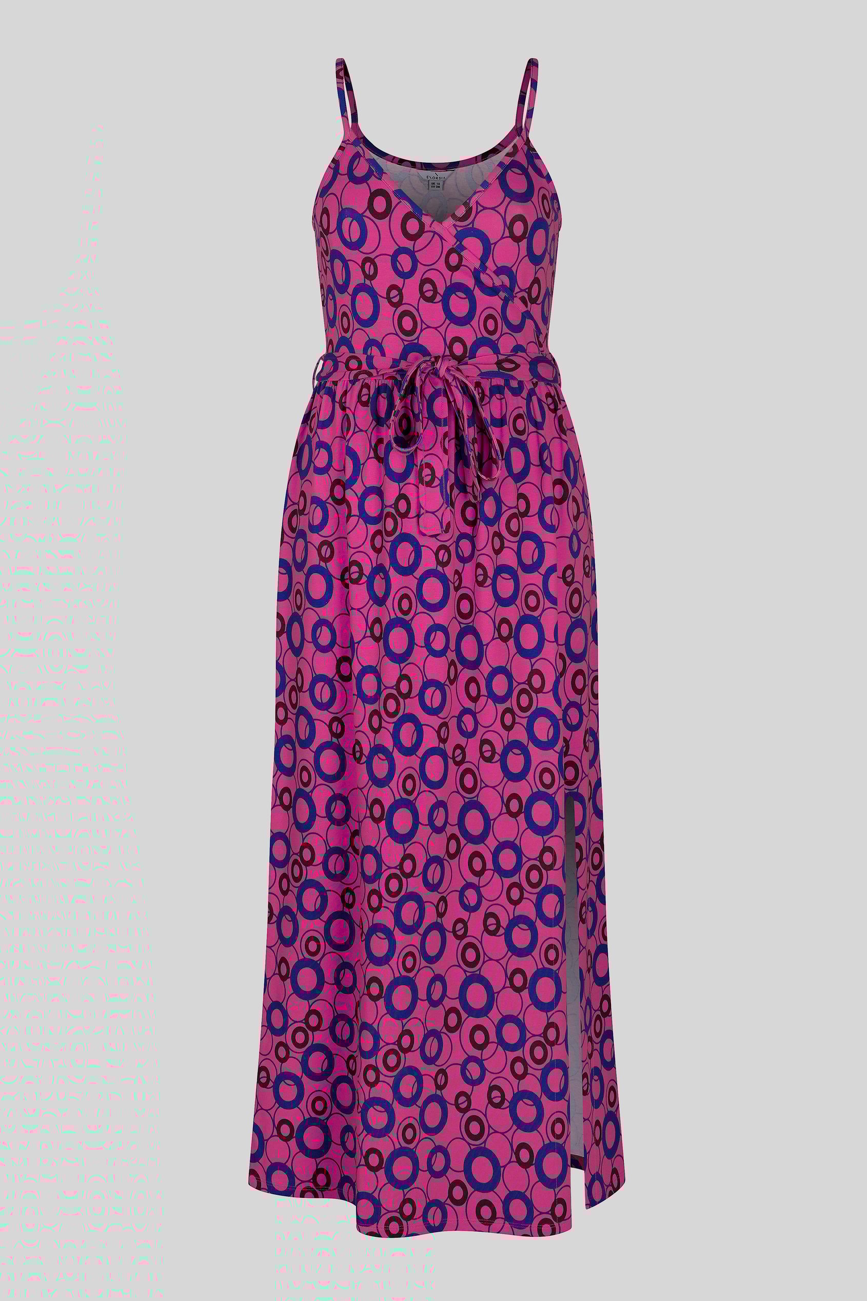 Geo Printed Jersey Wrap Front Maxi Dress