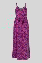 Geo Printed Jersey Wrap Front Maxi Dress