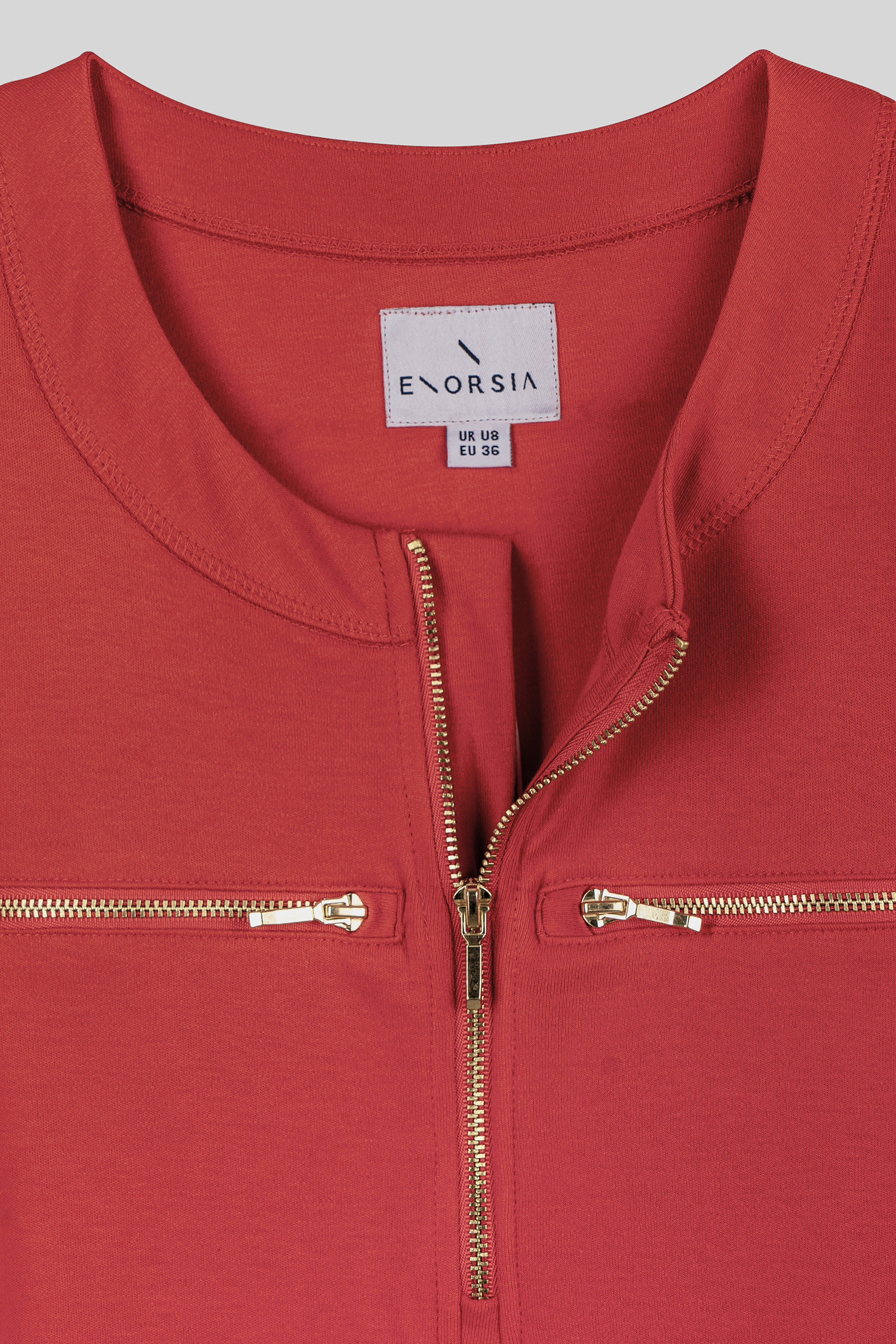 Women's Half Zip Mini Jersey Dress