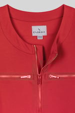 Women's Half Zip Mini Jersey Dress