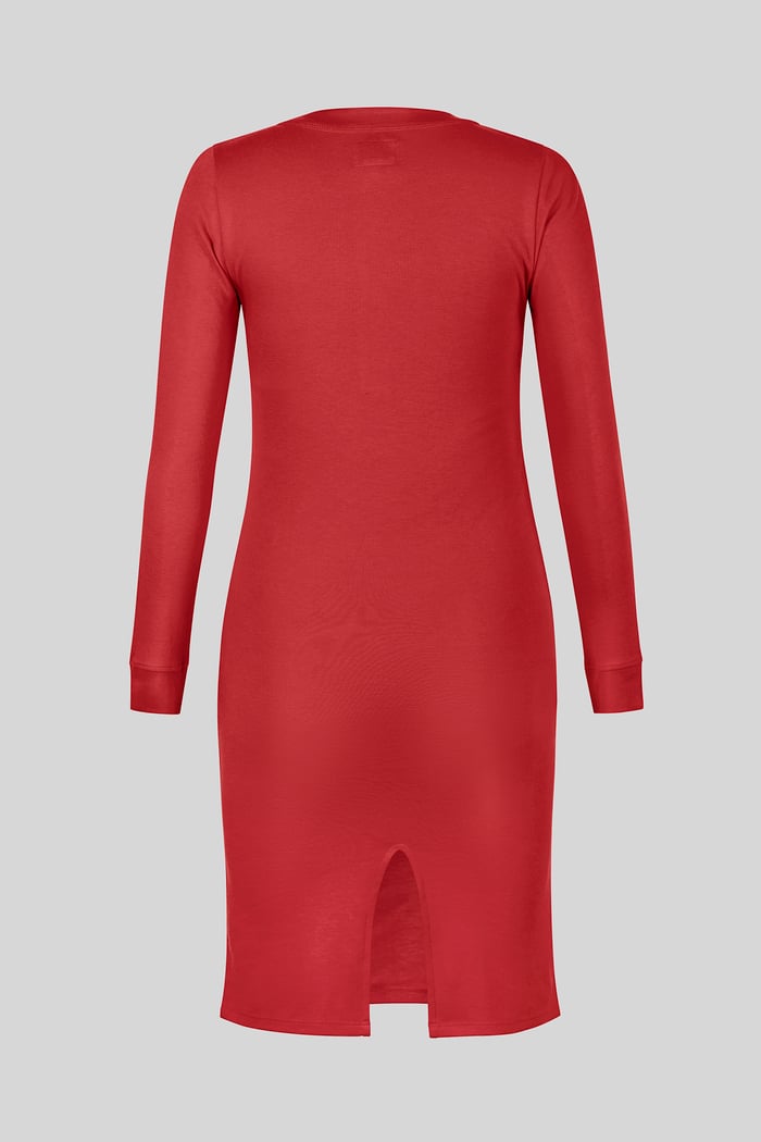 Women's Half Zip Mini Jersey Dress