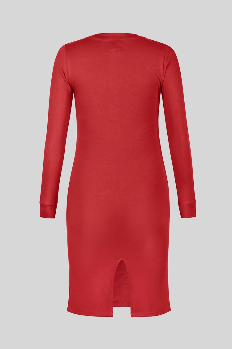 Women's Half Zip Mini Jersey Dress