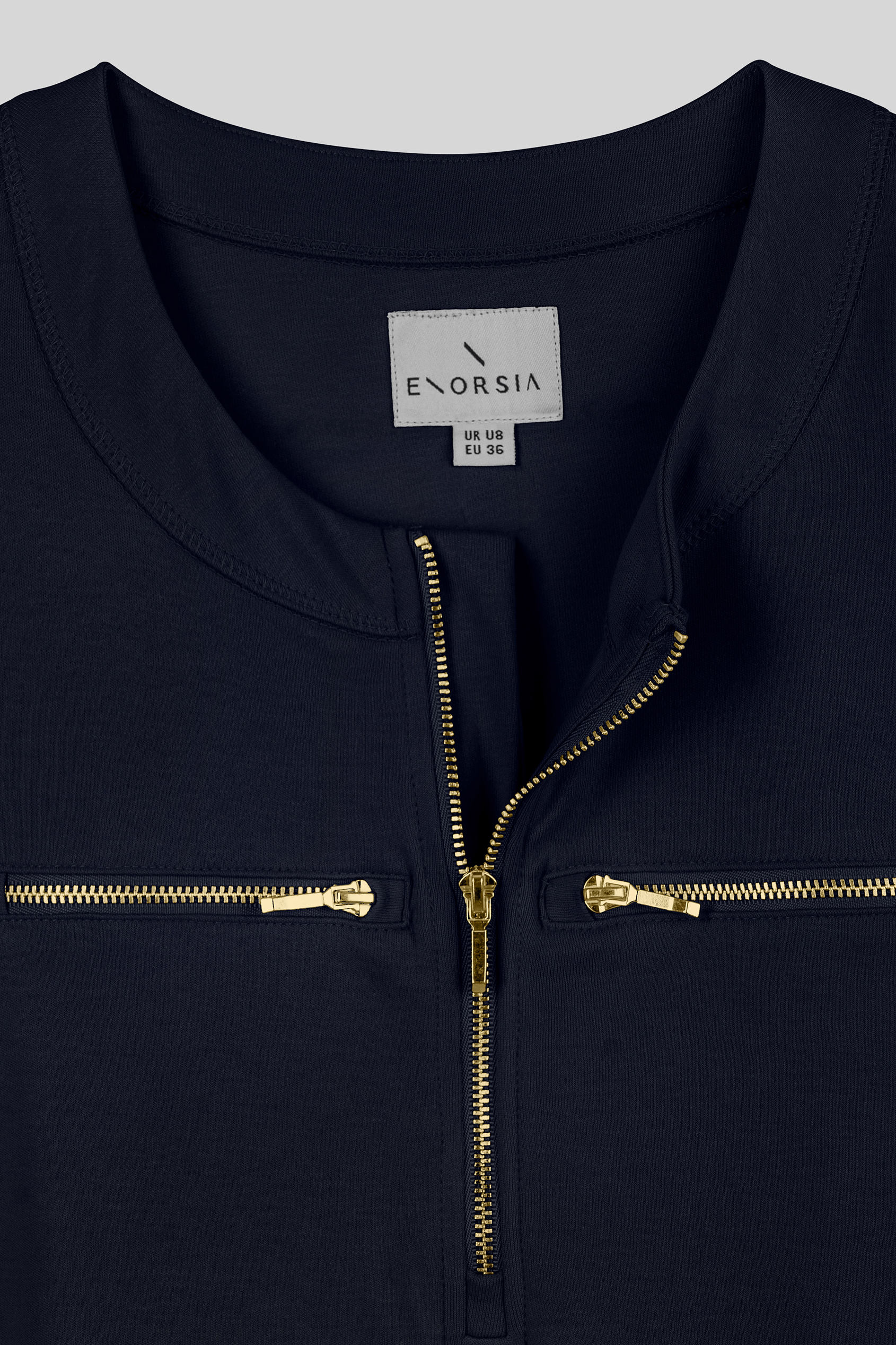 Women's Half Zip Mini Jersey Dress