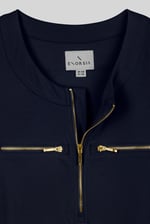 Women's Half Zip Mini Jersey Dress