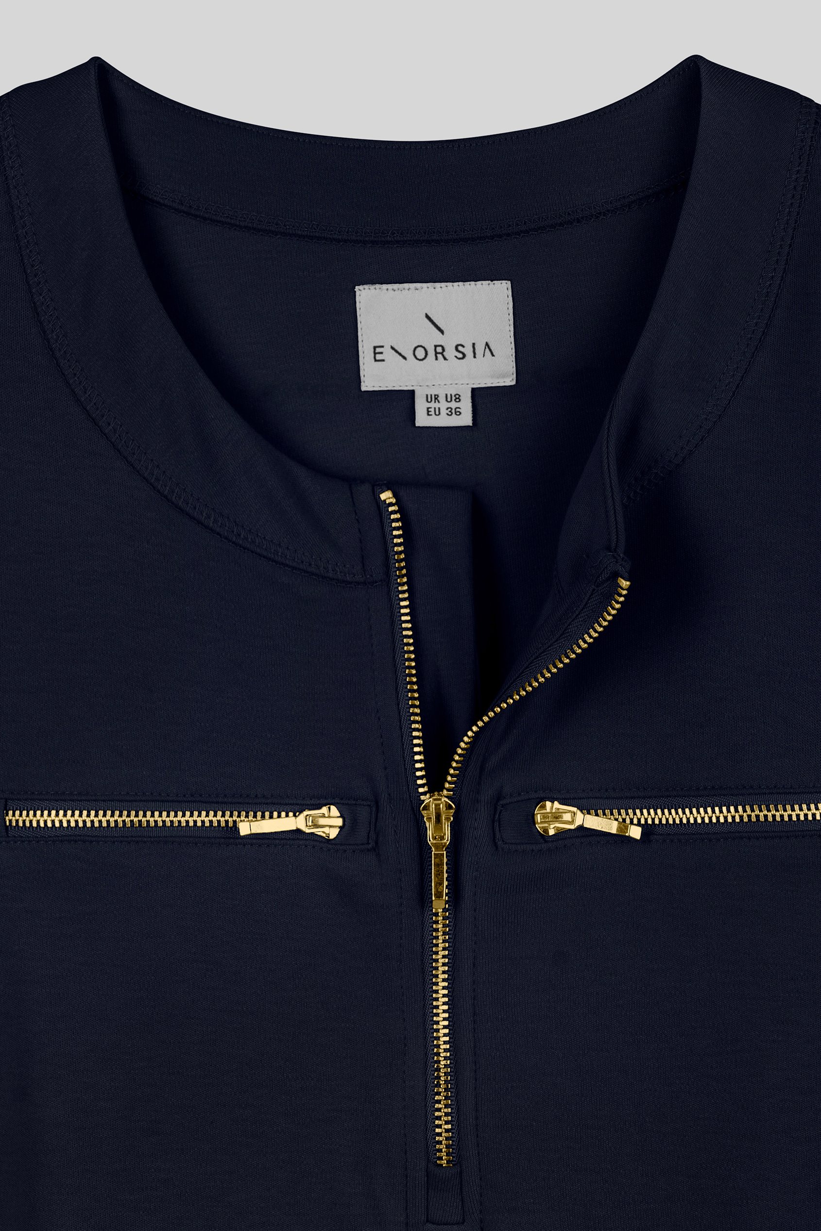 Women's Half Zip Mini Jersey Dress