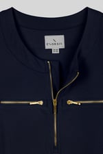 Women's Half Zip Mini Jersey Dress