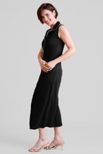 Brooke Sleeveless Contrast Rib Jersey Dress