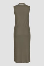 Brooke Sleeveless Contrast Rib Jersey Dress
