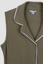 Brooke Sleeveless Contrast Rib Jersey Dress