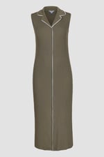 Brooke Sleeveless Contrast Rib Jersey Dress