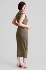 Brooke Sleeveless Contrast Rib Jersey Dress