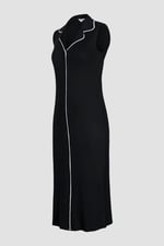 Brooke Sleeveless Contrast Rib Jersey Dress