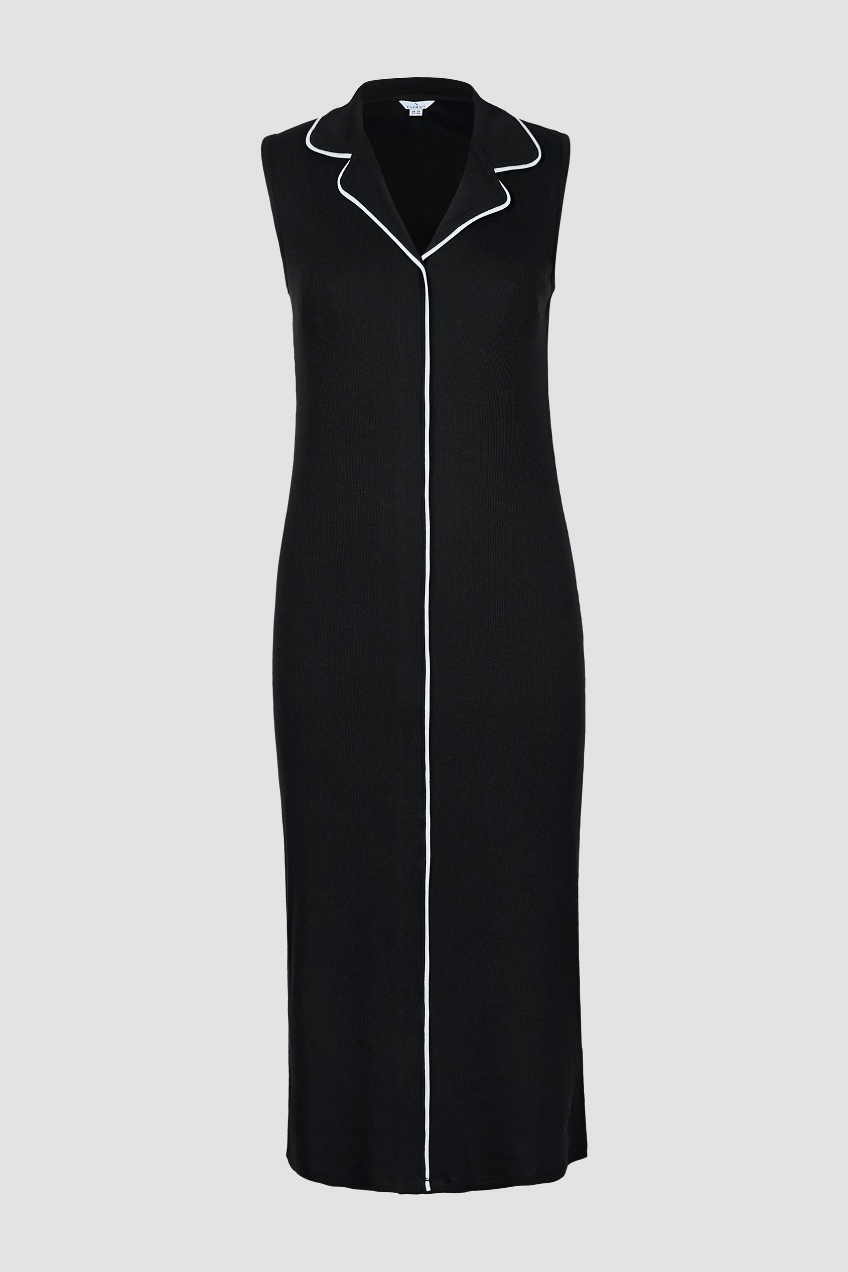 Brooke Sleeveless Contrast Rib Jersey Dress