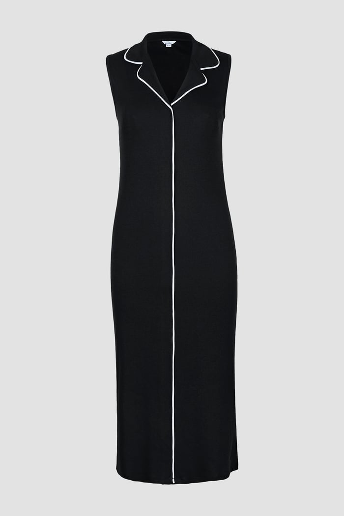 Brooke Sleeveless Contrast Rib Jersey Dress