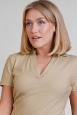 Deep V-Neck Polo Collar Mini Dress