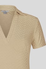 Deep V-Neck Polo Collar Mini Dress