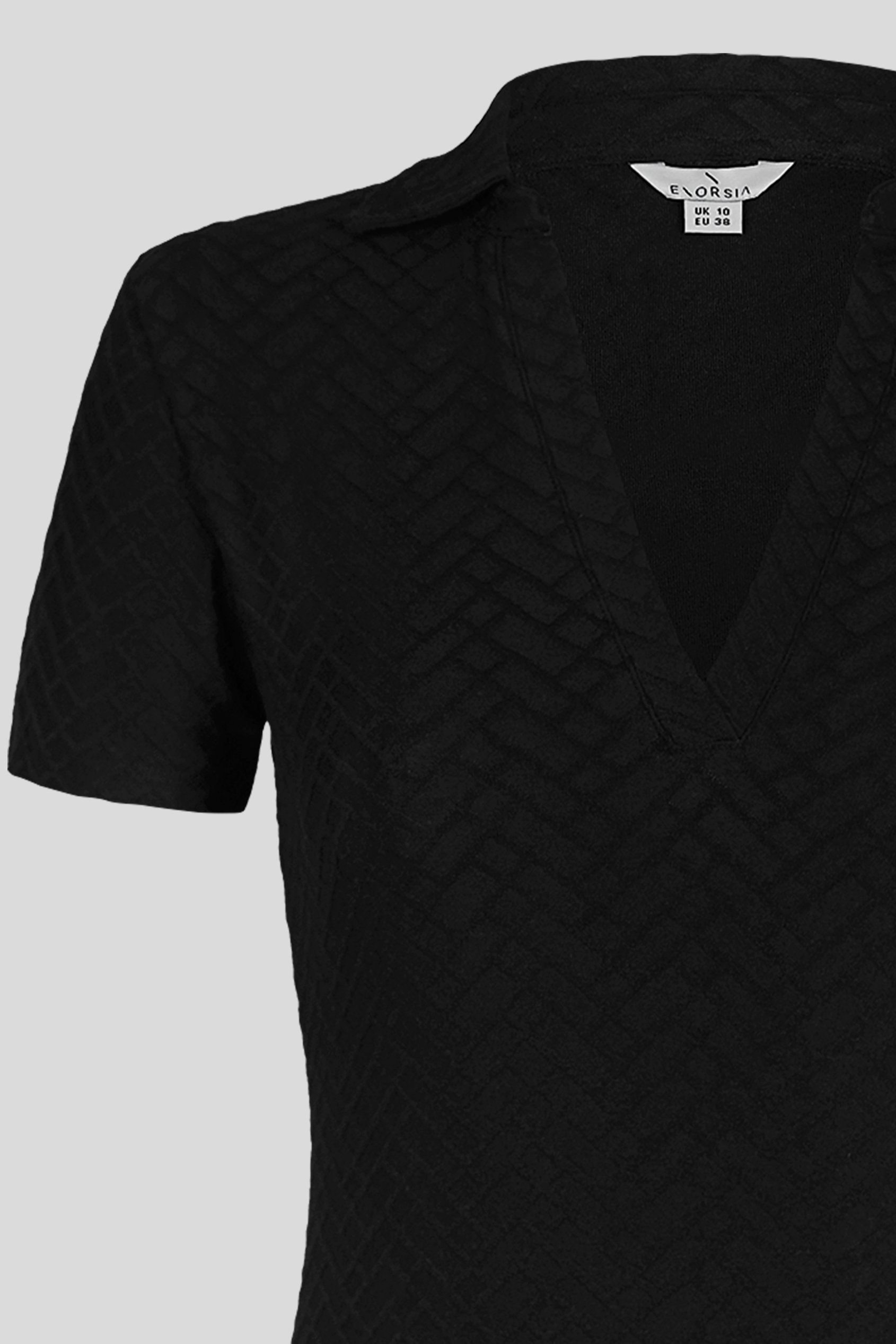 Deep V-Neck Polo Collar Mini Dress