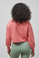 Raw Edge Chest Print Sweatshirt