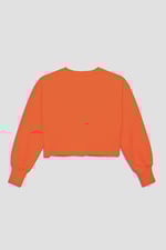 Raw Edge Chest Print Sweatshirt