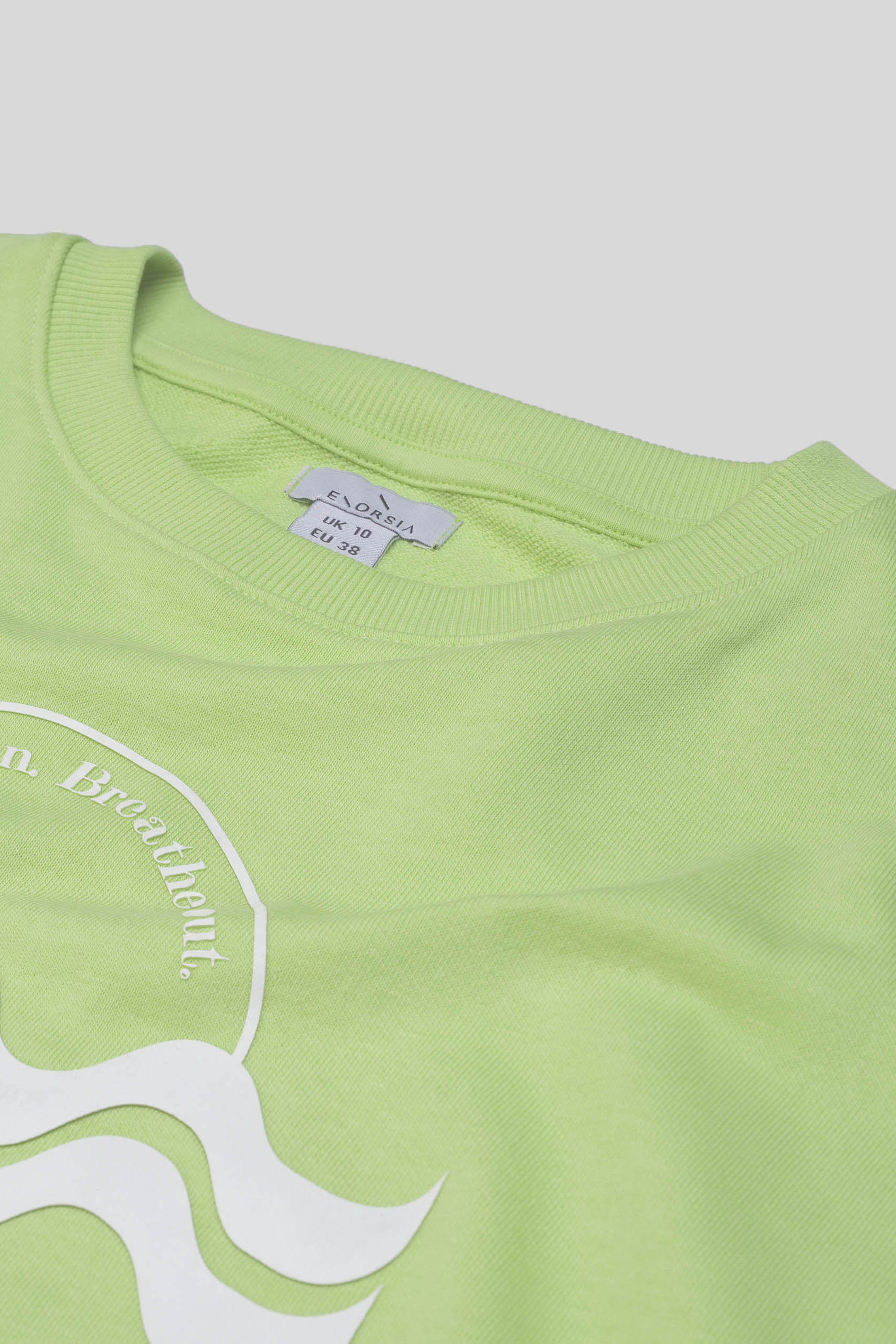 Raw Edge Chest Print Sweatshirt