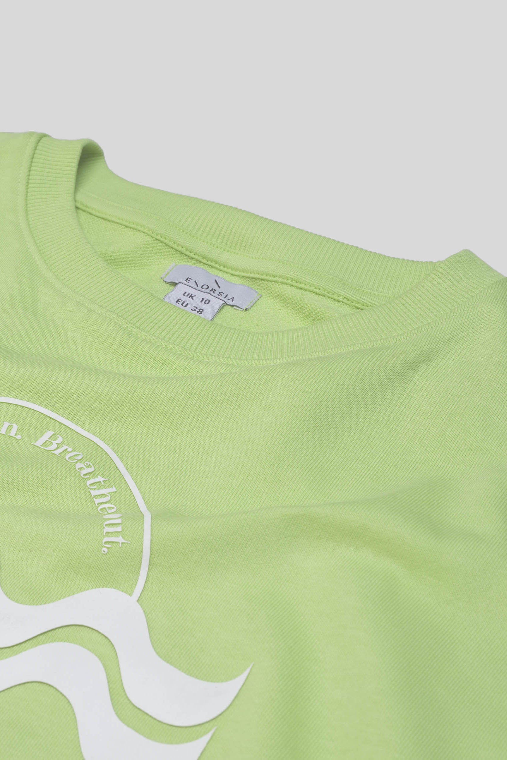 Raw Edge Chest Print Sweatshirt