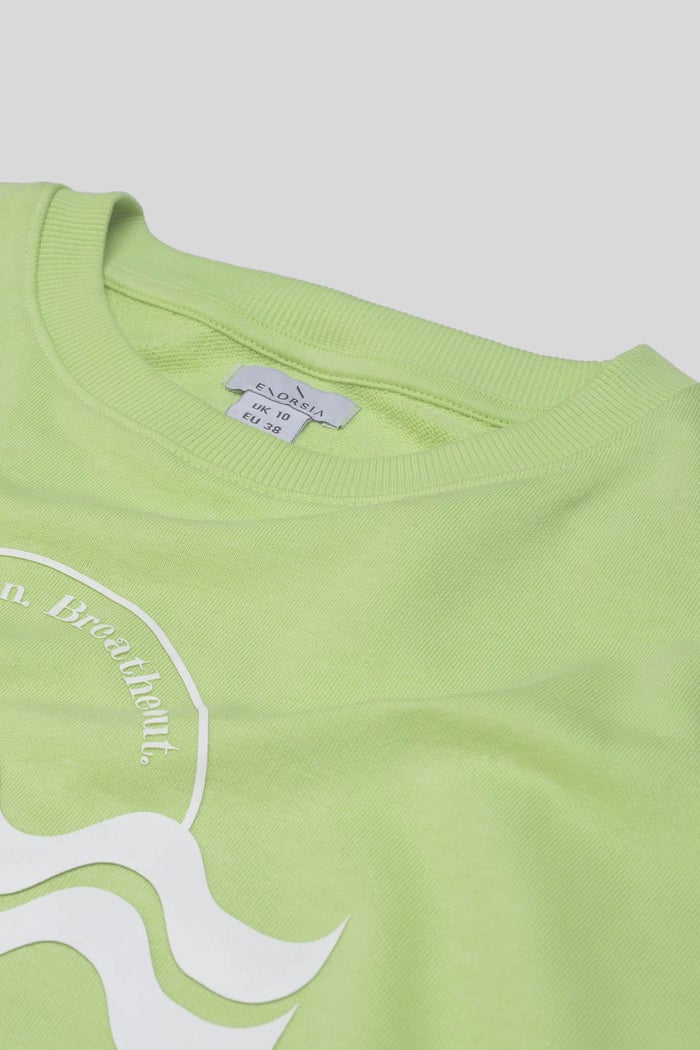 Raw Edge Chest Print Sweatshirt