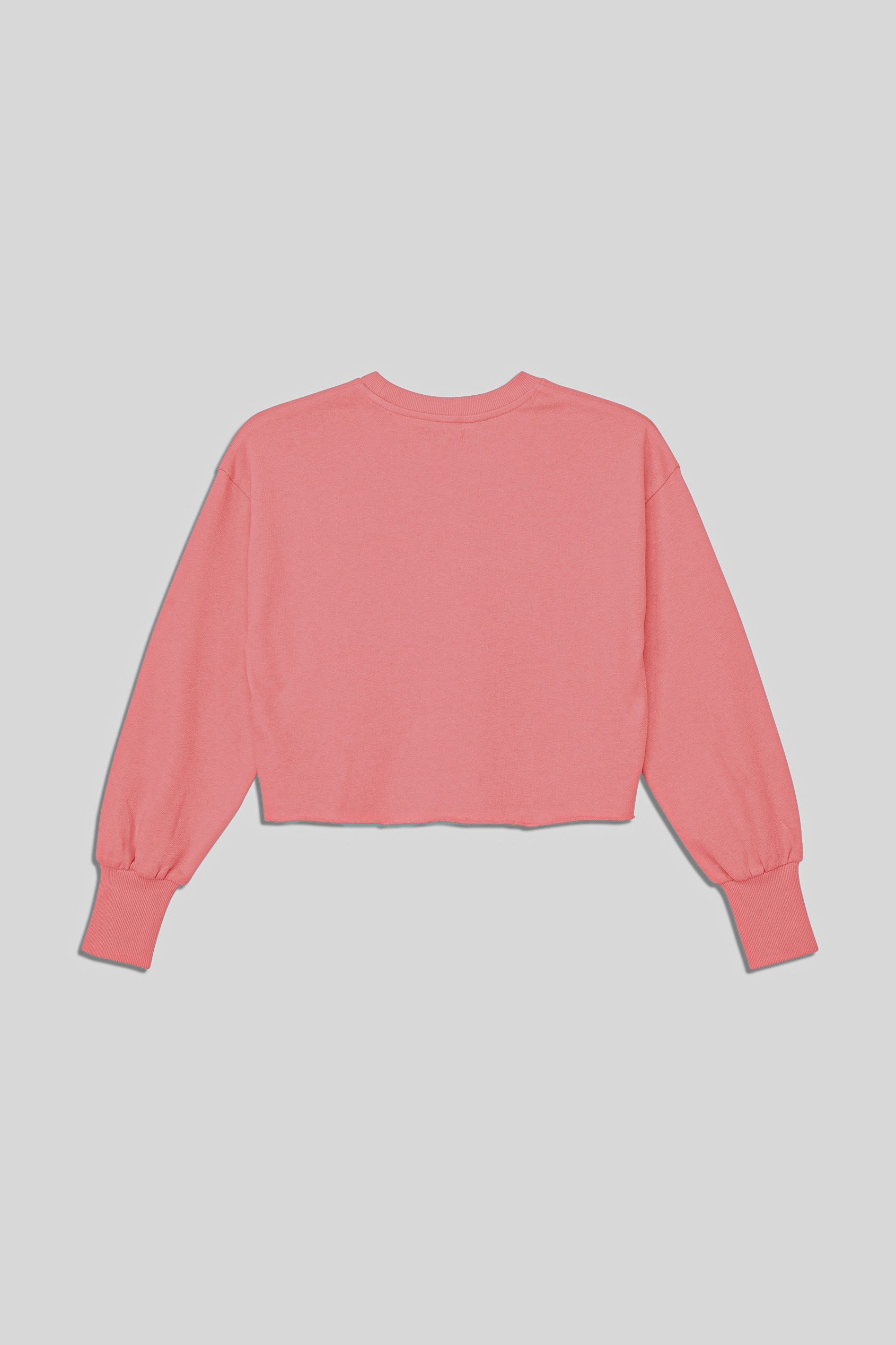 Raw Edge Chest Print Sweatshirt