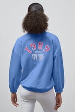 Half Zip High Neck Embroidery Sweatshirt