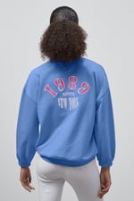 Half Zip High Neck Embroidery Sweatshirt