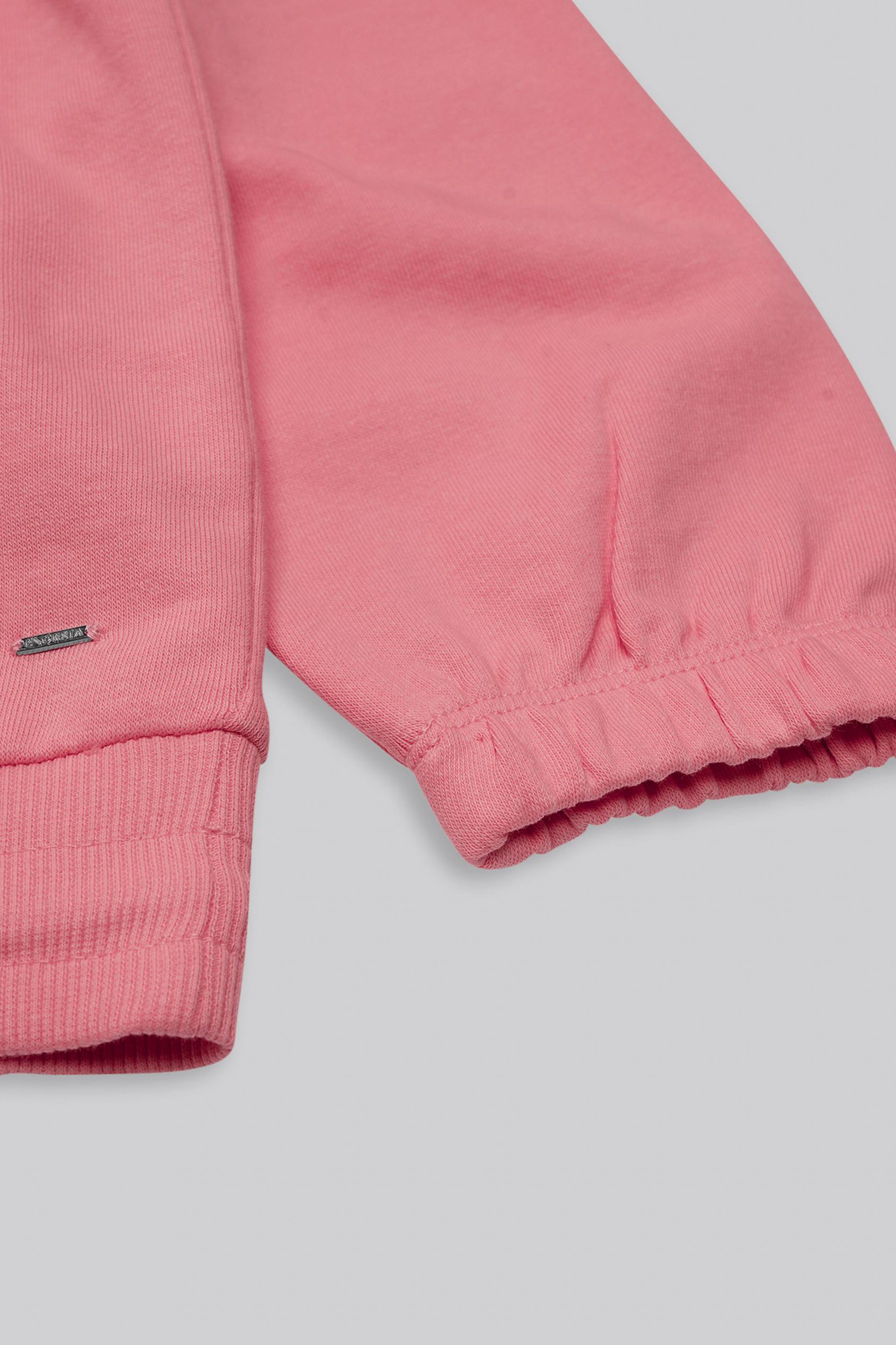 Half Zip High Neck Embroidery Sweatshirt