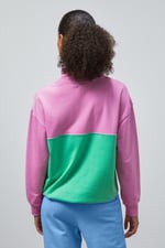 Colour Block LS High Neck Sweatshirt