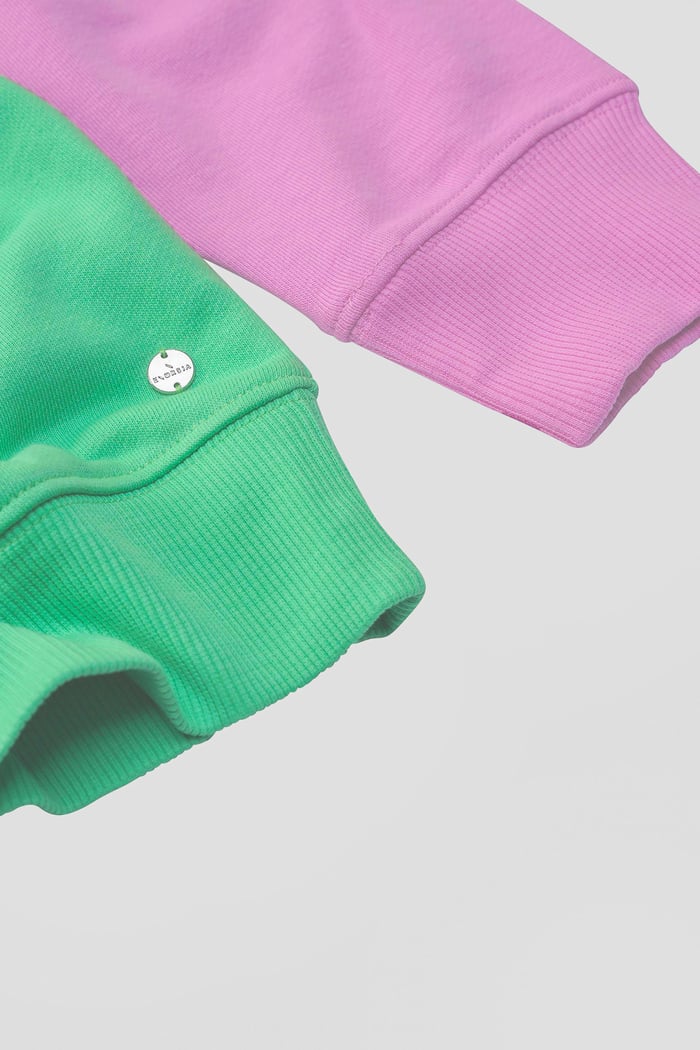 Colour Block LS High Neck Sweatshirt